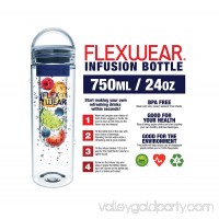 Flexwear Fruit Infuser Water Bottle, 750ml/24oz (Blue)